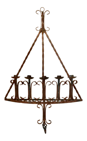 Early 20th Century California Wrought Iron Wall Candelabra