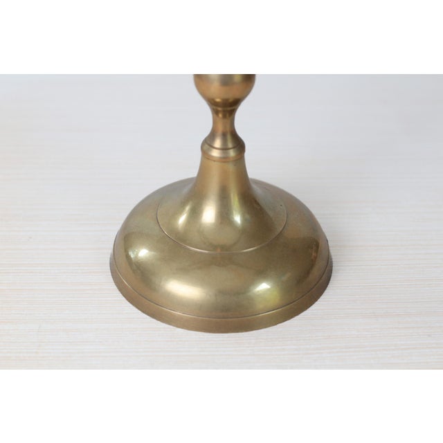 1970s Brass 5-Arm Candelabra With Rope and Tassel Detail For Sale - Image 11 of 14