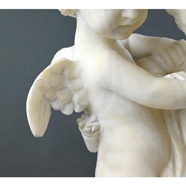 After Falconet, Two Cupids Disputing a Heart, Late 19th Century, Alabaster Sculpture For Sale - Image 13 of 18