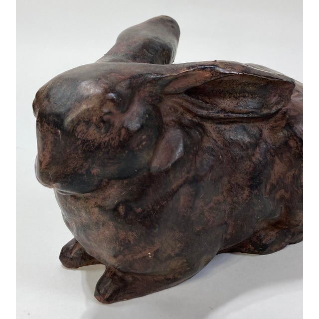 Vintage Large Resin Bunny Rabbit Figure | Chairish