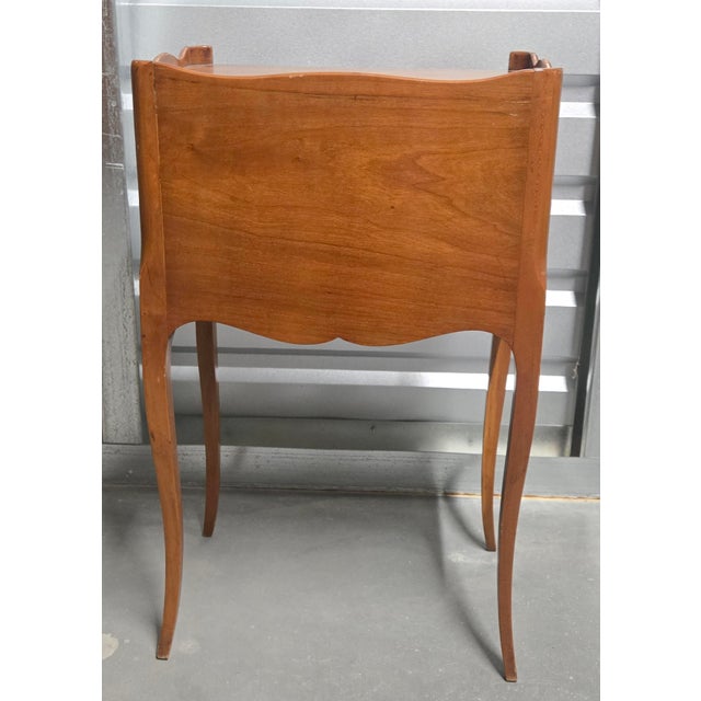 Late 19th Century French Tambour Nightstand Louis XV Style Bedside Table For Sale In Phoenix - Image 6 of 8