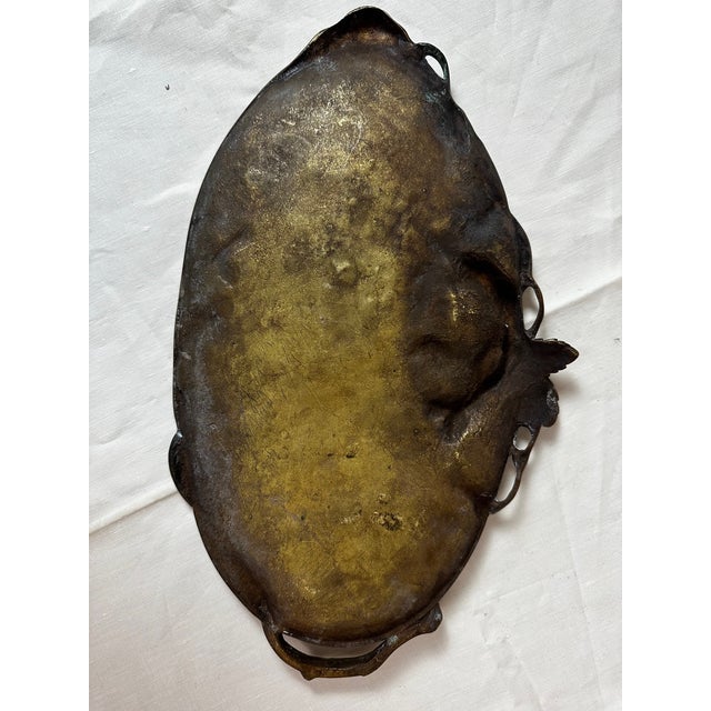 Gold Antique Art Nouveau Trinket Tray, 1890s For Sale - Image 8 of 11