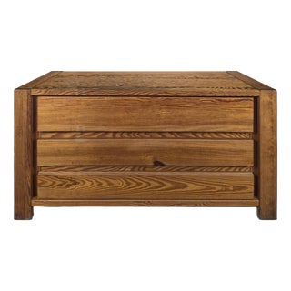 Wood Chest of 3 Drawers in the Style of Maison Regain, 1970s For Sale
