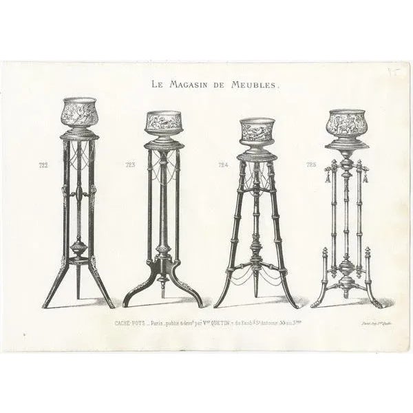 Quetin, Various Planters, 1860, Paper, Set of 4 For Sale - Image 4 of 6