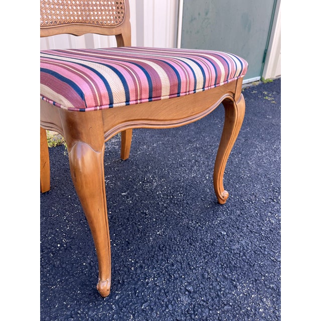 Late 20th Century French Country Cane Back Dining Chairs- Set of 4- Attr. To Century Furniture For Sale - Image 5 of 12