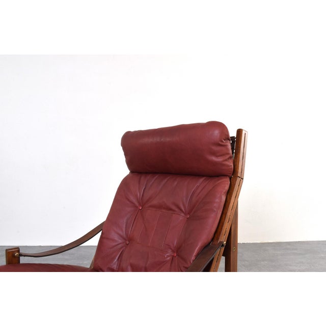Brown Mid-Century Hunter Lounge Chair by Torbjørn Afdal for Bruksbo, 1960s For Sale - Image 8 of 12