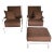 2000s Spindle Club Arm Chairs & Ottoman Set- 3 Pieces For Sale
