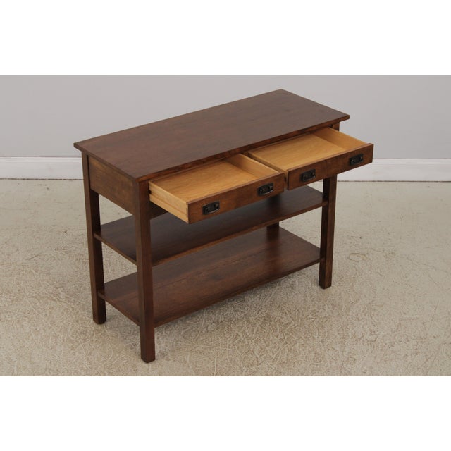Stickley Stickley Mission Oak 2 Drawer Server Console For Sale - Image 4 of 17