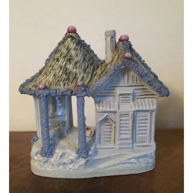 English Early 19th Century English Staffordshire Pearlware Pottery Sheep Barn & Cottage For Sale - Image 3 of 11
