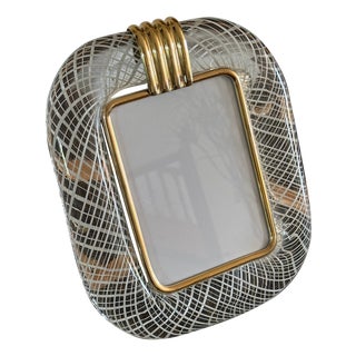 White Murano Glass Filigree Photo Frame, 2000s For Sale