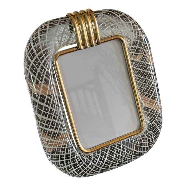 White Murano Glass Filigree Photo Frame, 2000s For Sale