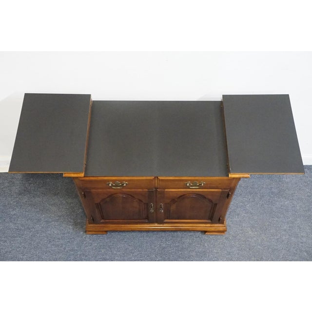 Stanley Furniture Solid Cherry Traditional Style 55" Flip Top Server Buffet For Sale - Image 10 of 18