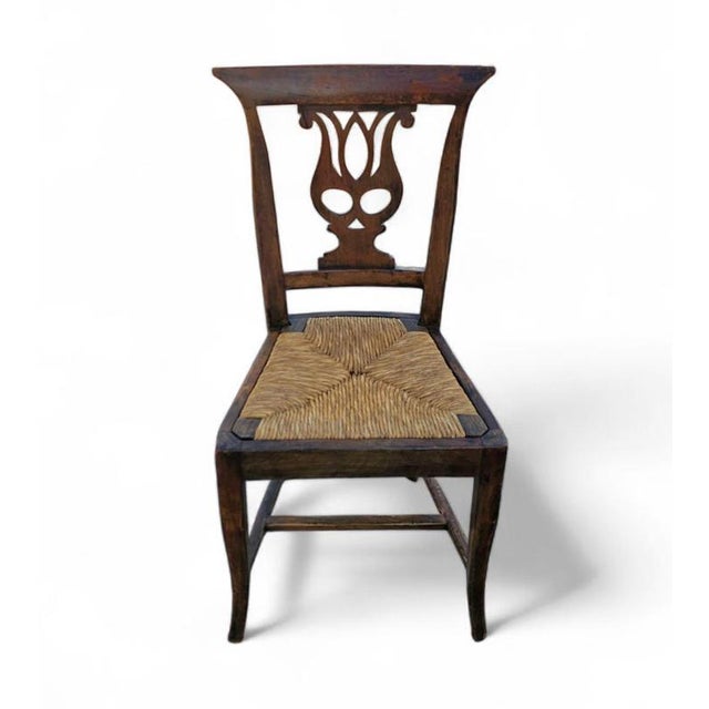 Elm Dining Chairs with Carved Back Frames in Rosette, France, 1890-1900, Set of 4 For Sale - Image 17 of 18
