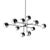 Celine ten light black nickel chandelier by mug dimensions: ø 120 x h 163 cm (customizable height) materials: borosilicate...