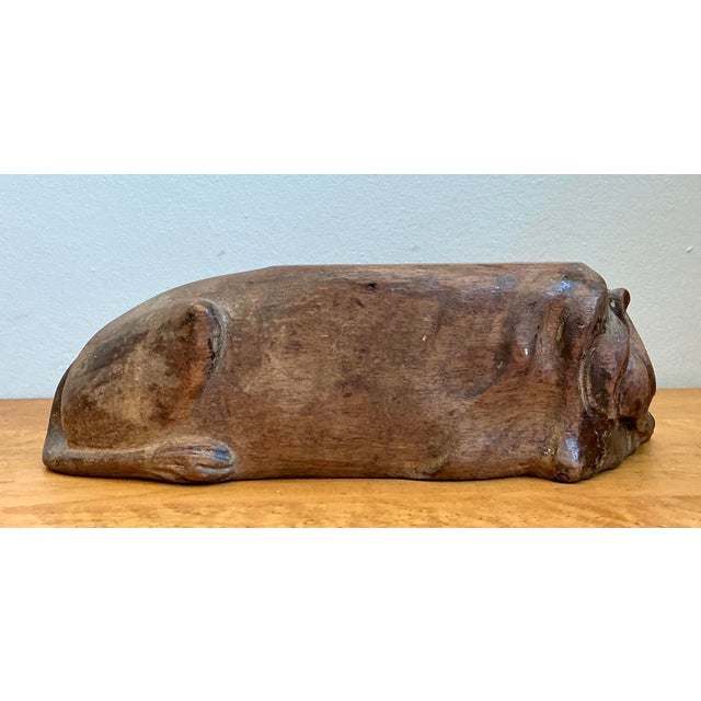Vintage Hand Carved Lion For Sale - Image 4 of 12