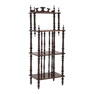 Turn of the Century French Wooden Shelf with Original Patina For Sale