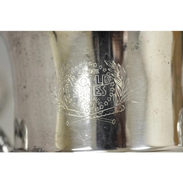 Vintage All State World Series Challenge 82 Baseball Silver Plate Trophy Cup Ice Bucket. Item featured is engraved "All...