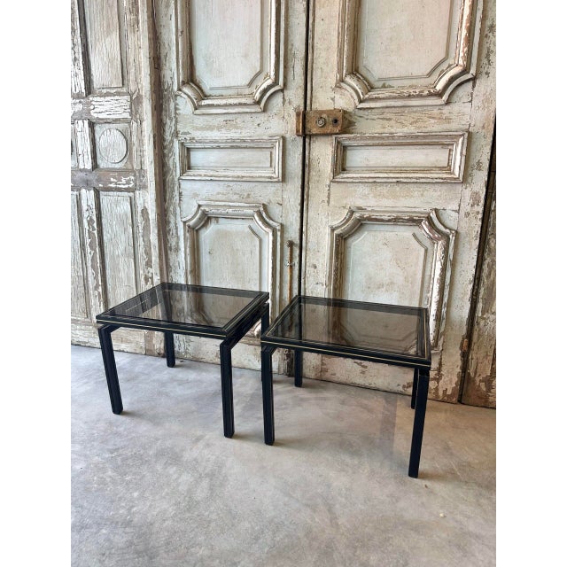 Black Black Side Tables by Pierre Vandel, 1980s, Set of 2 For Sale - Image 8 of 10