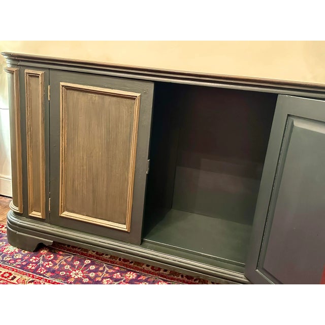 Wood Distressed Painted Credenza by Banks Coldstone Co, High Point Nc For Sale - Image 7 of 10