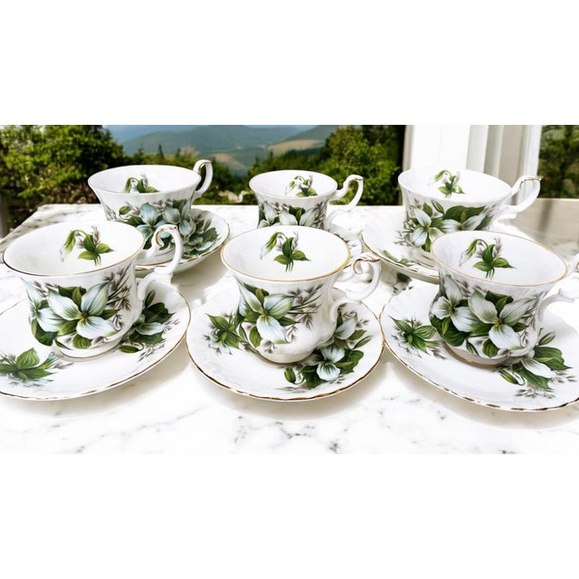 Vintage Trillium Set for Six People from Royal Albert, 1980s, Set of 12 For Sale - Image 10 of 18