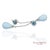 Metal 18k 750 Solid White Gold Blue Topaz Drop Earrings, Pair For Sale - Image 7 of 12