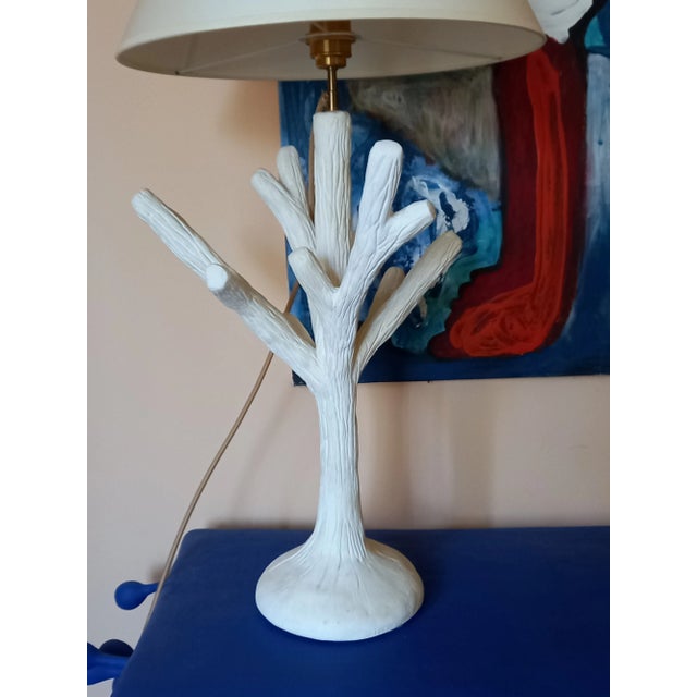 White Late 20th Century Twig Table Lamp Attributed to John Dickinson For Sale - Image 8 of 12