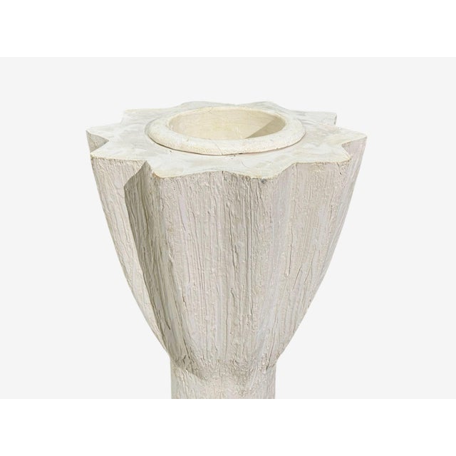 Jean-Michel Frank Style, Monumental Torchiere Lamps, Plaster, 20th C. For Sale In New York - Image 6 of 11