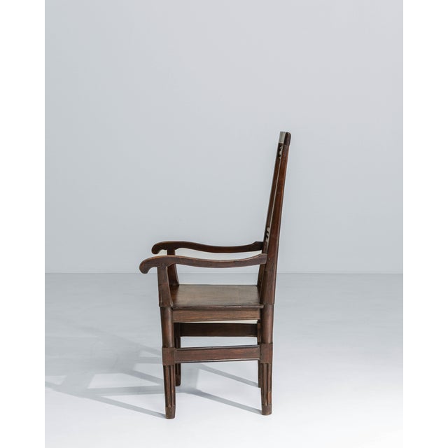 19th Century French Neoclassical Walnut Armchair For Sale - Image 17 of 18