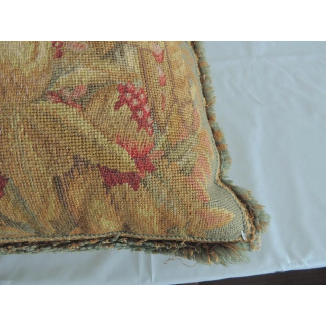Gold & Orange Chelsea Textiles Tapestry Decorative Pillow For Sale In Tampa - Image 6 of 7