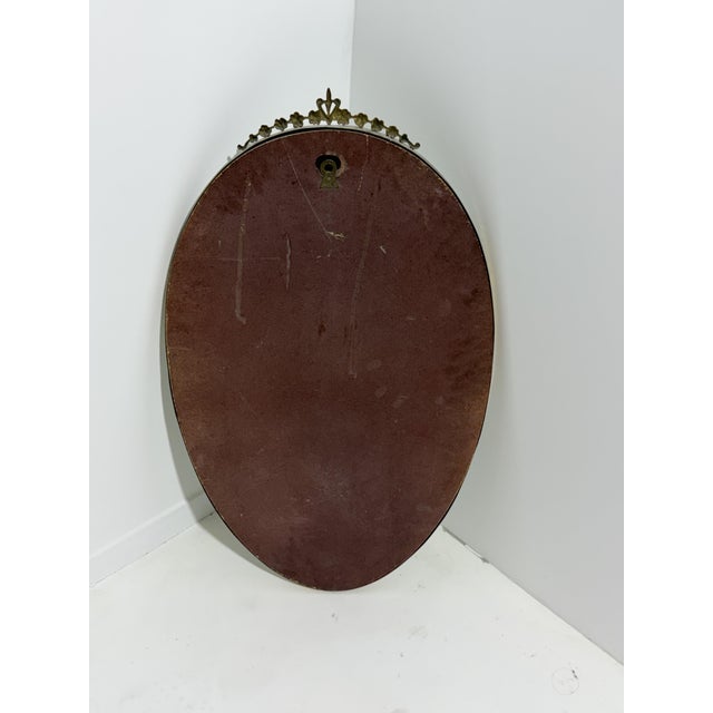 Oval Brass Wall Mirror, Italy, 1950s For Sale - Image 15 of 16