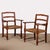 Brown Oak and Rope Armchairs, French Work from the 1940s, Set of 2 For Sale - Image 8 of 8
