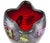 Vintage Murano AVeM Red Millefiori Flowers Murrine Silver Flecks Italian Art Glass Pinched Rim Flower Vase For Sale In Orlando - Image 6 of 12