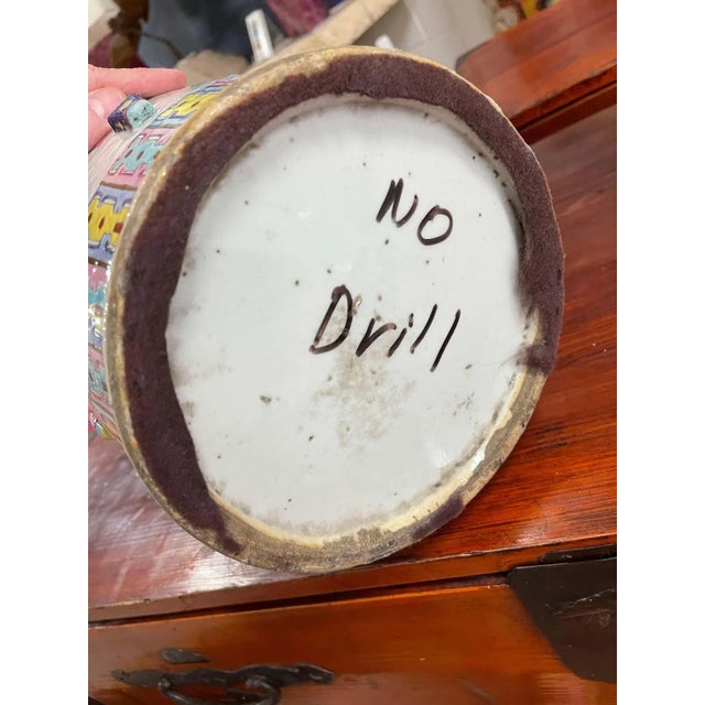 Wonderful pair of matched Chinese famille rose lamps. Out of a great Palm Springs estate, these lamps were featured in a...