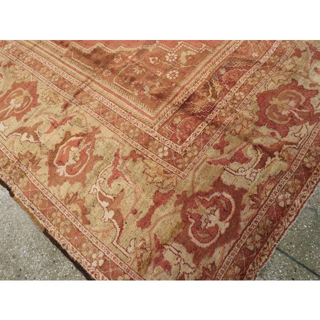 Galerie Shabab Collection Early 20th Century Turkish Oushak Room Size Carpet For Sale In New York - Image 6 of 7