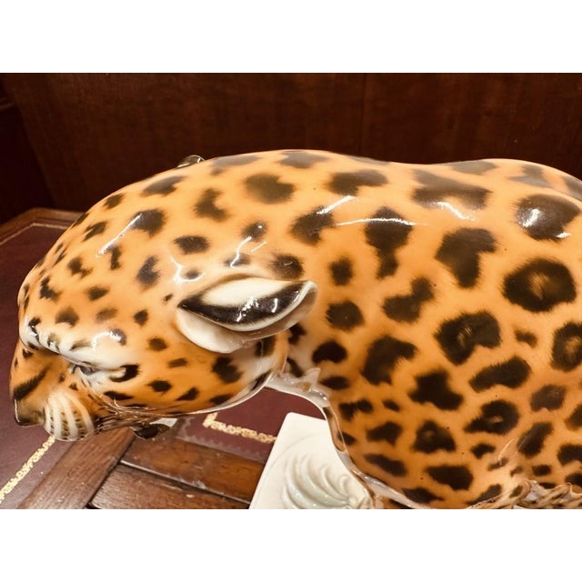 Porcelain Sculpture Leopard by Arthur Storch For Sale - Image 9 of 16