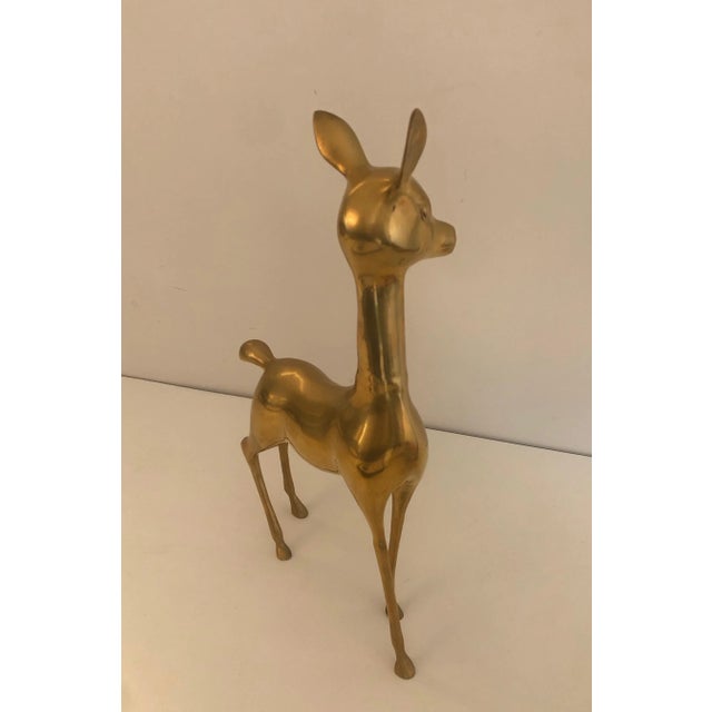 Brass Doe Sculpture, French, Circa 1970 For Sale - Image 6 of 11