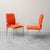 Chairs in Gold Metal and Orange Fabric, 1970s, Set of 4 For Sale - Image 4 of 12