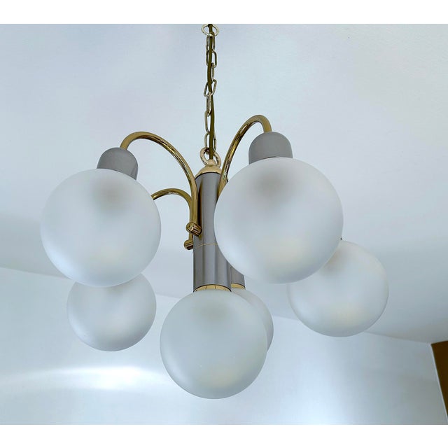 Vintage Glass Cascade Chandelier, 1970s For Sale - Image 17 of 17
