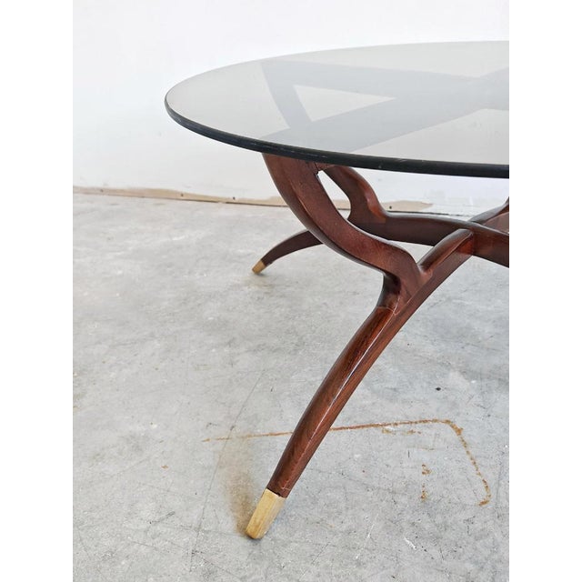 Mid-Century Ash Spider Coffee Table in the style of Carlo de Carli, 1950s For Sale - Image 13 of 14
