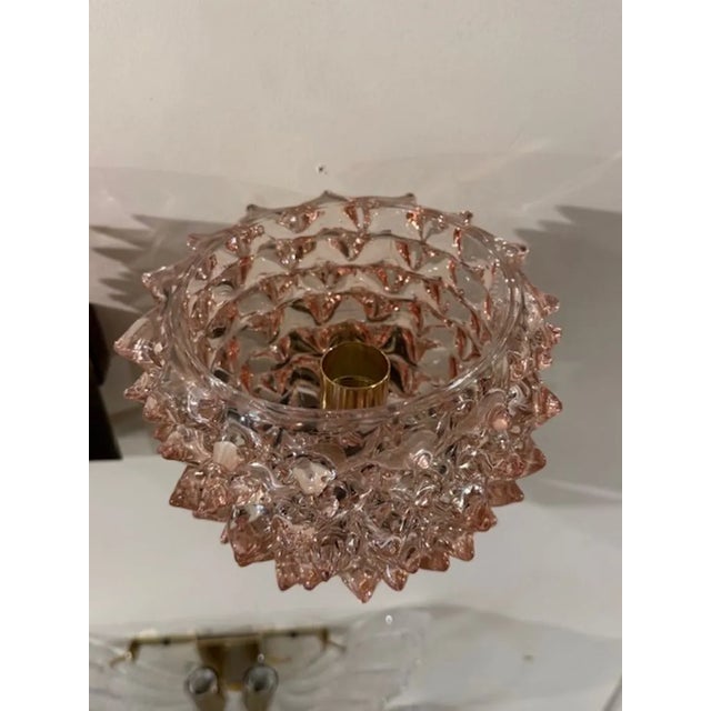 Modern Murano Pink Rostri Sconces For Sale - Image 3 of 4