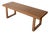 Mid Century Modern Square Pattern Inlay Wood Bench For Sale