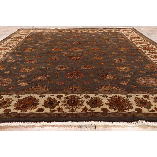 Vintage Indian Agra Rug, 08'11 X 11'08 For Sale - Image 9 of 10