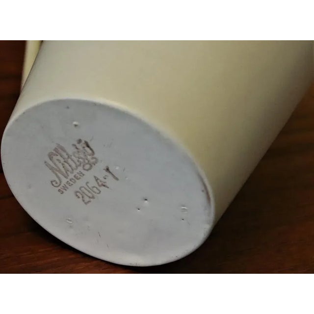 Mid-Century Modern Table Lamp in Off-White Ceramic from Nittsjö, 1960s For Sale - Image 3 of 7