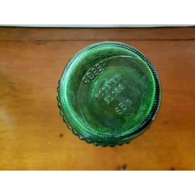 Vintage Hoosier Glass/Hour Glass Diamond Cut & Ribbed Vase For Sale - Image 4 of 4