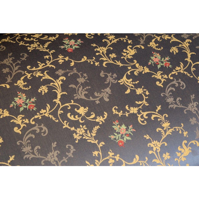 Navy Blue French Louis XVI Style Custom Quality Giltwood Settee For Sale - Image 8 of 12