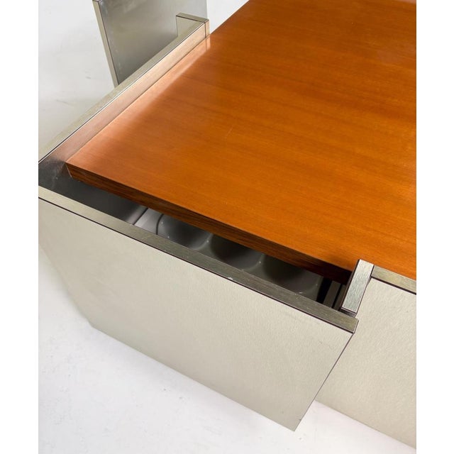 Mid-Century Modern Coffee Table in Wood and Metal, Italy, 1970s For Sale - Image 3 of 13