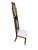 Brown Mid-19th Century Dressing Chair With Convertible Mirror Seatback in Off-White Jacquard Fabric For Sale - Image 8 of 12