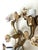 Vintage Italian Mirrored Gilt Metal and Porcelain Rose Sconces, 1940s, Set of 2 For Sale - Image 14 of 18