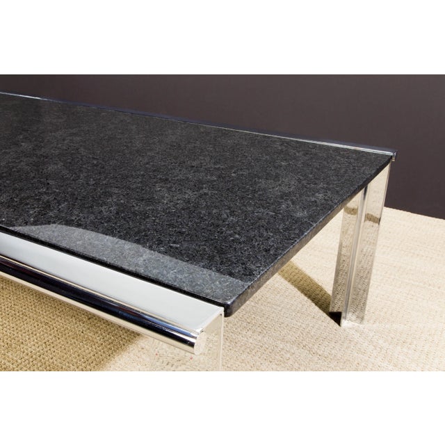 Monumental Custom Granite and Steel Dining Table by Anthony Lumsden, 1970s For Sale - Image 9 of 12