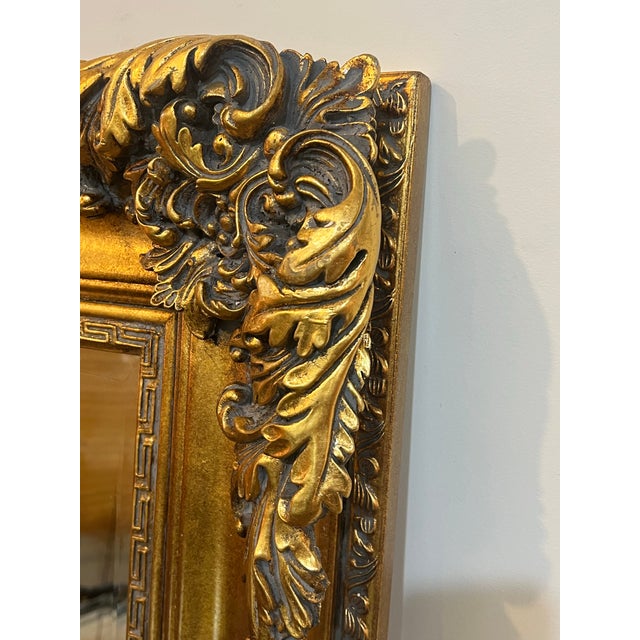 Large Gold Roccoco Italian Style Vintage Mirror For Sale - Image 9 of 9